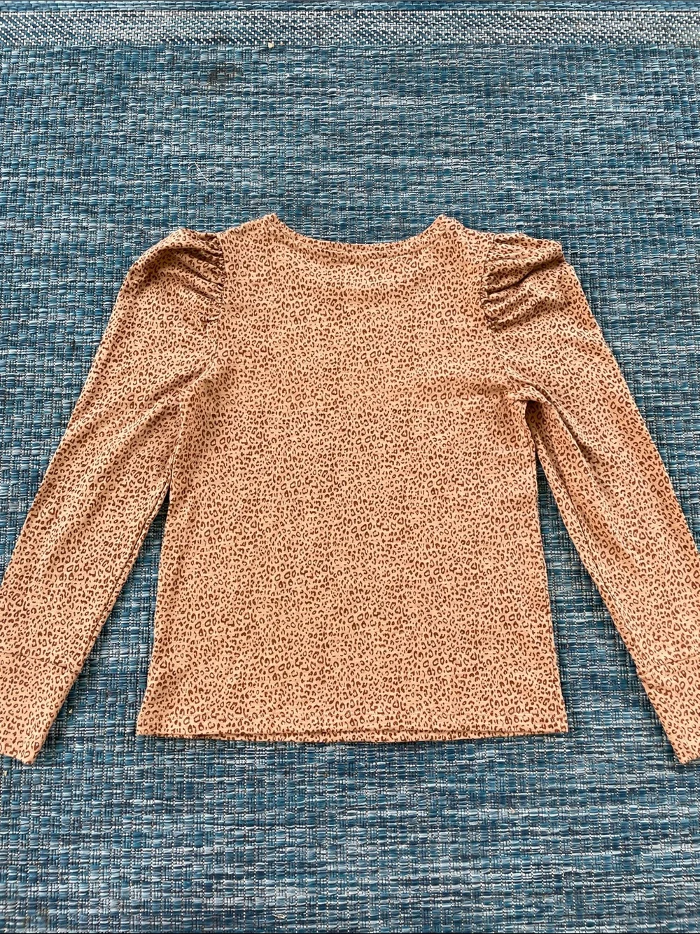 GAP Tan Leopard Print Long Sleeve Top